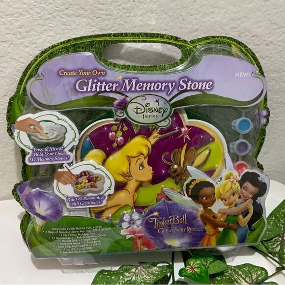 New Disney Fairies Tinkerbell Create Your Own Glitter Memory Stone - Picture 1 of 5